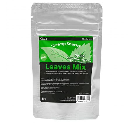 GlasGarten Shrimp Snacks Leaves Mix - Mix listov 30g