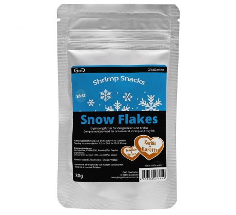 GlasGarten Shrimp Snacks Snow Flakes Pumpkin + Carrot 30g