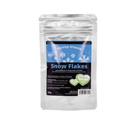 GlasGarten Shrimp Snacks Snow Flakes Chard + Spinach 30 g