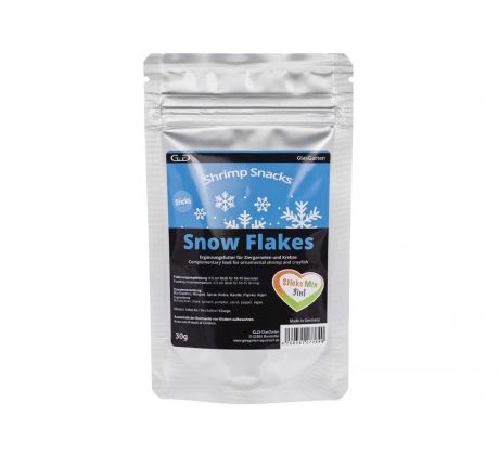 GlasGarten Shrimp Snacks Snow Flakes Sticks Mix 3v1 30 g